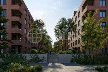 Prodej novostavby bytu 2+kk se zahradou, terasou, lodžií, sklepem a garážovým stáním, DV, 64 m2, Praha 10 - Vršovice