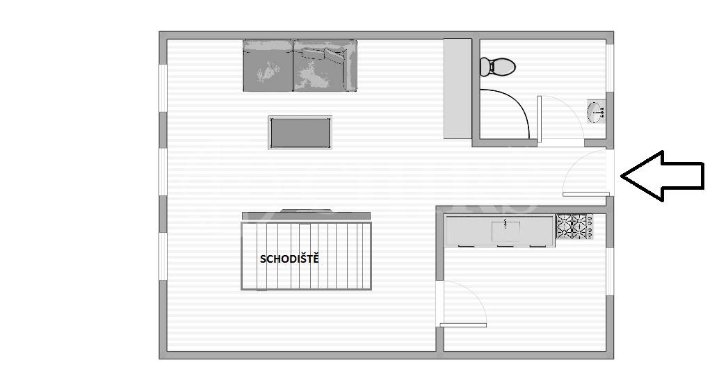 Prodej chaty 2+1, OV, 100m2, Milešov 404, Hřebeny