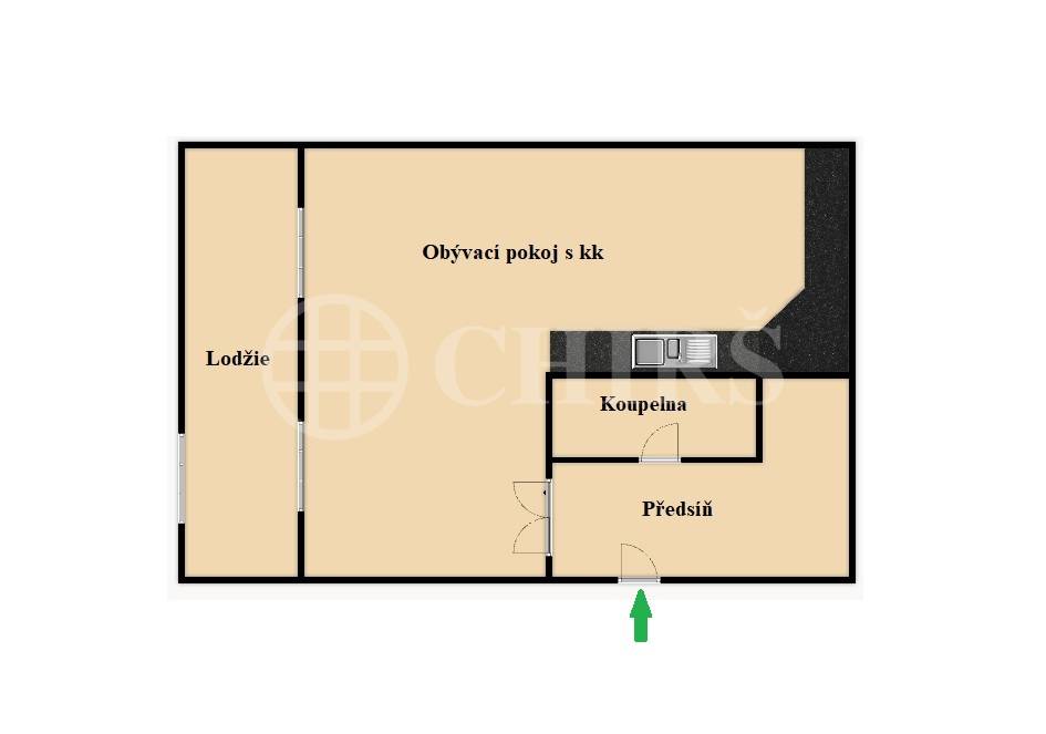 Pronájem bytu 1+kk, OV, 36m2, ul. Kodymova 2536/14, Praha-5 Stodůlky