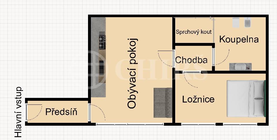 Prodej bytu 1+1, OV, 45m2, ul. Týnská ulička 607/5, Praha - 1, Staré Město