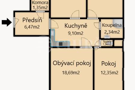 Prodej bytu 4+kk s lodžií, OV, 91m2, ul. Vašátkova 1027/21, Praha 14 - Černý Most