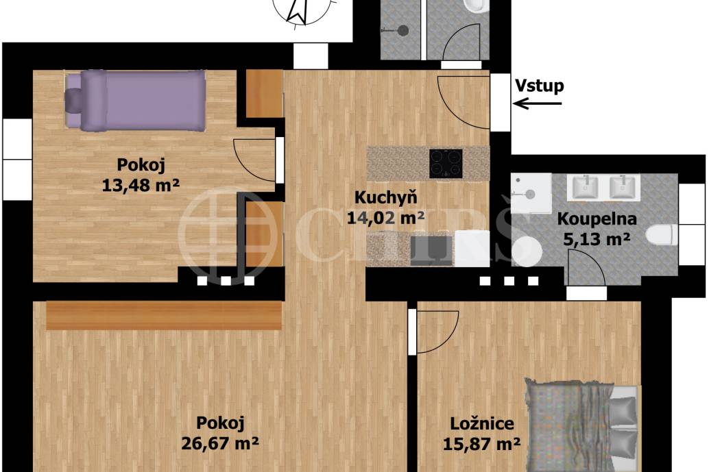 Pronájem bytu 3+kk s garáží zdarma, 79m2, OV, Branická 904/157, Praha 4