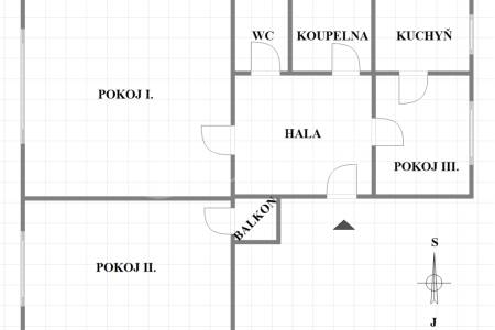 Prodej družstevního bytu 3+1 s balkonem, 75 m2, ul. Prachnerova 674/8, P5- Košíře