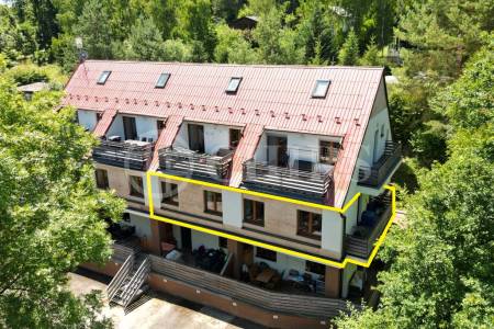 Prodej bytu 3+kk s balkonem, OV, 68m2, Apartmány Hrdlička, Slapy