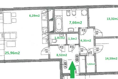 Prodej bytu 3+kk s balkonem, lodžií a garážovým stáním, OV, 86m2, ul. Vacínovská 830/1, Praha 5 - Jinonice