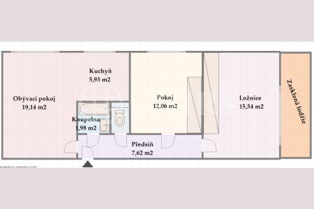 Prodej bytu 3+kk/L, 69 m2, ul. Na Petřinách, P6 - Veleslavín