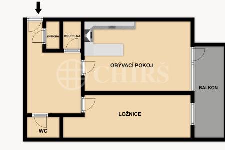 Prodej bytu 2+kk s balkonem, OV, 88m2, ul. Trnkovo náměstí 1112/2, Praha 5 - Hlubočepy