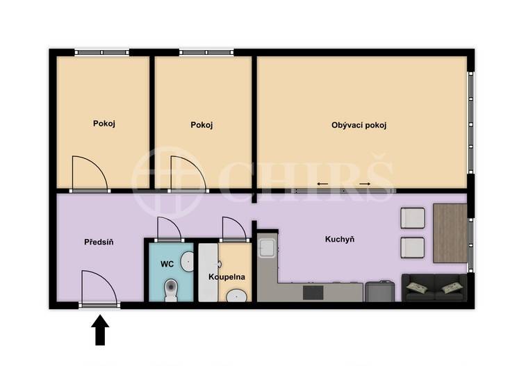 Pronájem bytu 3+1, DV, 107m2, ul. Sluneční náměstí 2588/14, Praha 5 - Stodůlky