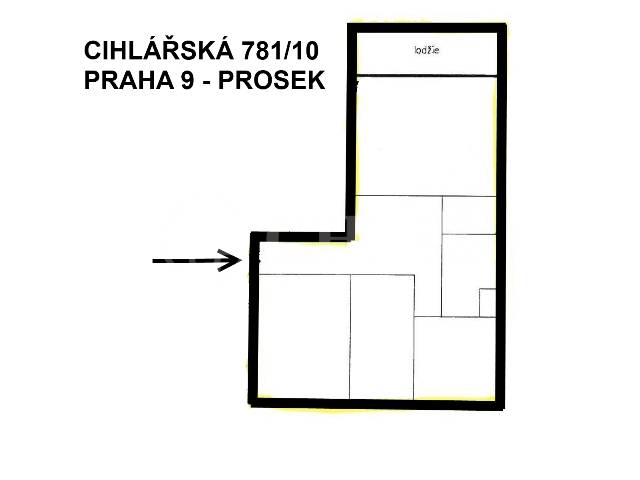 Prodej bytu 3+1/L, OV, 77 m2, Cihlářská 781/10, Praha 9 - Prosek