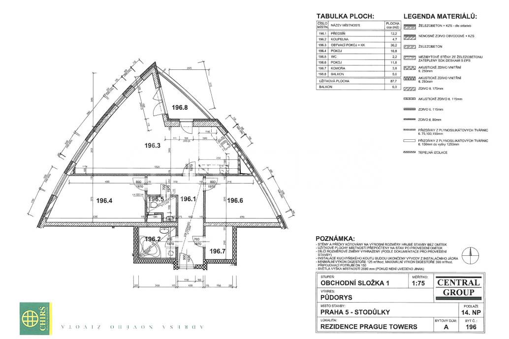Prodej bytu 3kk/L/garáž, 92m2, OV, ul. Tlumačovská 2766/26a, Praha 13