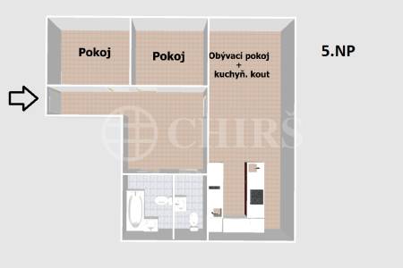 Prodej mezonetového bytu 4+kk, balkón, garážové stání, OV, 110 m2, ul. Předvoje 449/30, Praha 6 - Petřiny