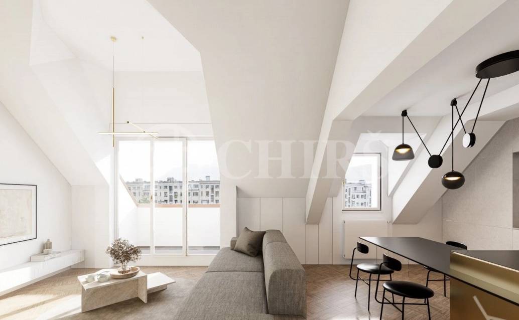 Prodej rozestavěné bytové jednotky - mezonet  3+kk, balkon, OV, 105,3 m², ul. Na Výšinách 900/8 - Praha 7 - Bubeneč