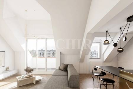 Prodej rozestavěné bytové jednotky - mezonet  3+kk, balkon, OV, 105,3 m², ul. Na Výšinách 900/8 - Praha 7 - Bubeneč