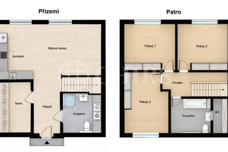 Pronájem řadového domu 4+kk, OV, 100 m2, zahrada 239 m2, Drahelčice, Praha - západ