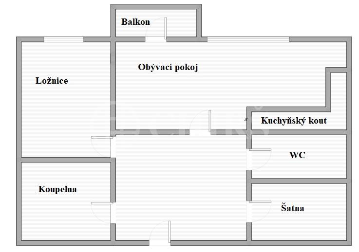 Prodej bytu 2+kk s balkonem, OV, 68m2, ul. Švédská 1010/15, Praha 5 - Smíchov