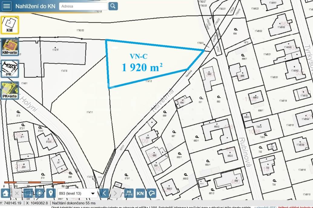Prodej stavebního pozemku, ÚP - Komerční, 1920m2, Praha 5 - Slivenec