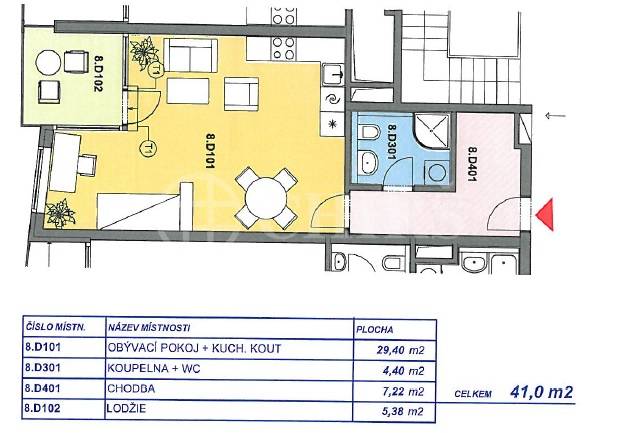 Pronájem bytu 1+kk/L/GS, OV, 48 m2, ul. Antala Staška 1565/30, Praha 4 – Krč