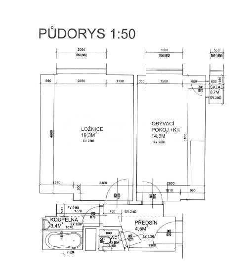 Prodej bytu 1+1, OV, 42 m2, ul. Koulova 1594/6, Praha 6 - Dejvice