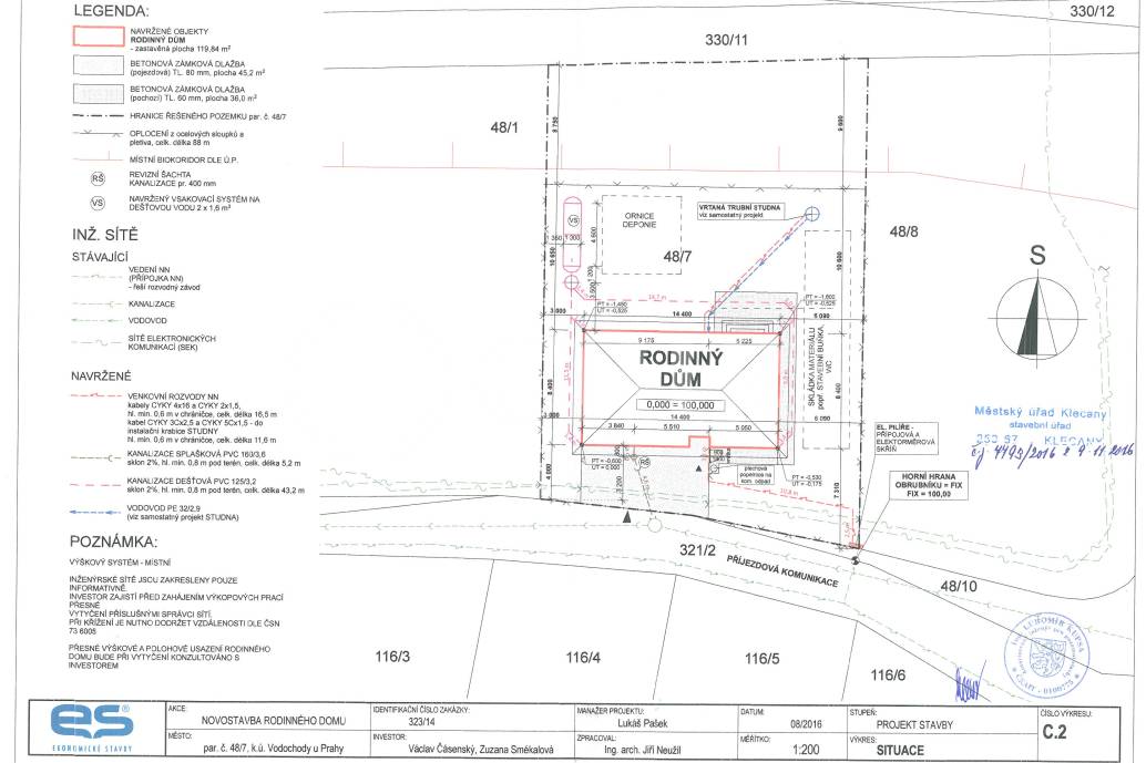 Prodej rodinného domu 4+kk, OV, 100m2, ul. Luční, Vodochody, Praha-východ
