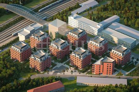 Prodej novostavby bytu 2+kk se zahradou, terasou, lodžií, sklepem a garážovým stáním, DV, 64 m2, Praha 10 - Vršovice