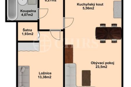 Prodej bytu 2+kk s balkonem a sklepem, OV, 59m2, ul. Melodická 1380/5, Praha 5 - Stodůlky