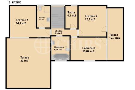Prodej rodinného domu 5+kk s terasami, OV, 147m2, Za Fořtem 891/2, Praha 5 - Slivenec
