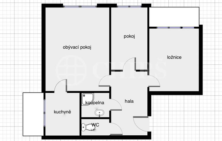 Prodej bytu 3+1/2L, 63 m2, ul. Radimova, P-6 Břevnov
