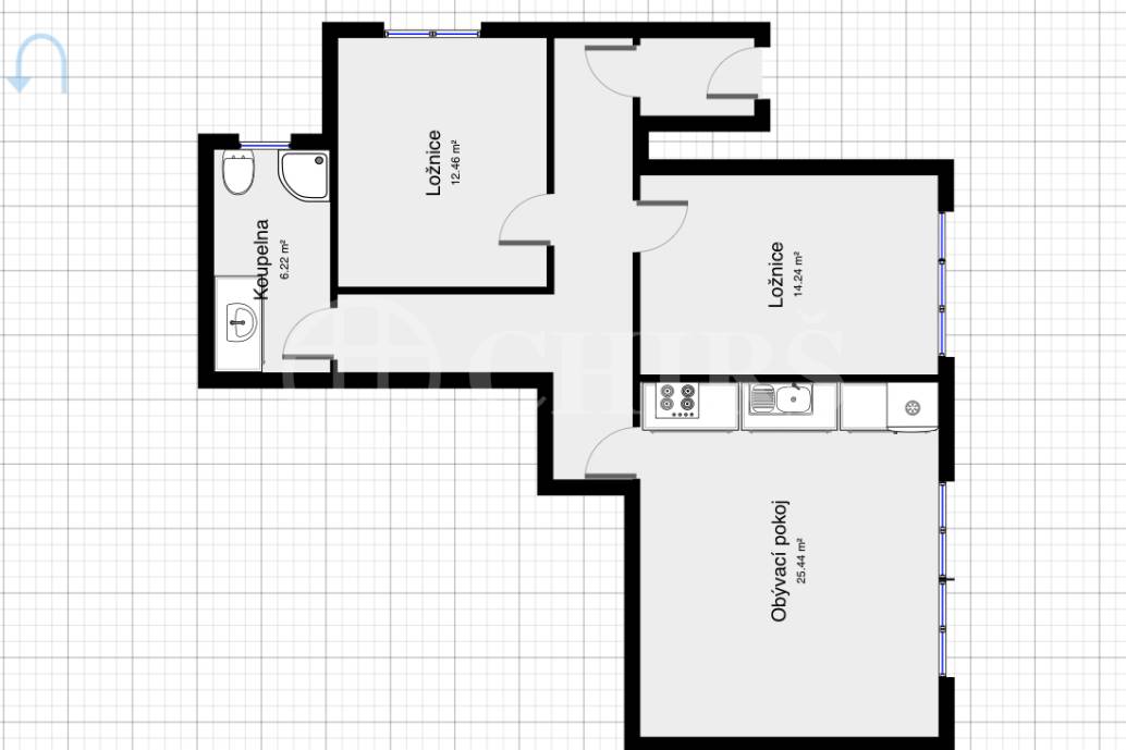 Pronájem bytu 3+kk, 78 m2, Na Fišerce 18, Praha 6 - Dejvice