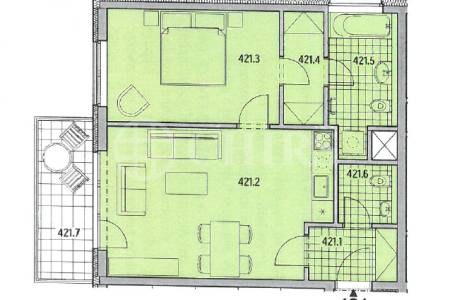 Prodej bytu 2+kk s balkonem, OV, 55 m2, ul. Márova 2806/10, Praha 5 - Stodůlky