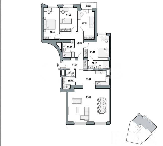 Prodej bytu 5+kk/B, OV, 163 m2, ul. Wuchterlova 584/16, Praha 6-Dejvice