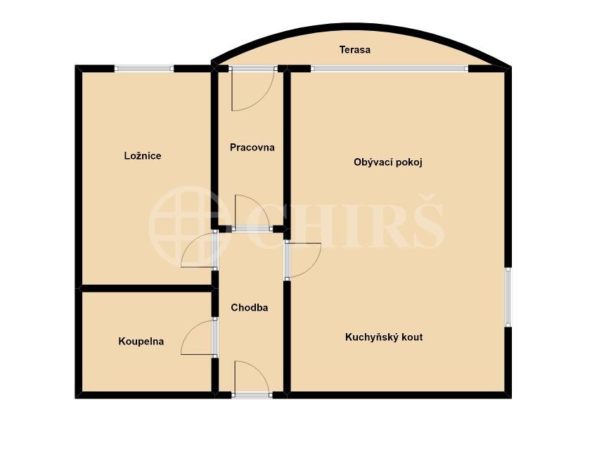 Pronájem bytu 3+kk s terasou a 2x garážovým stáním, OV, 72m2, ul. Voskovcova 1130/28, Praha 5 - Hlubočepy