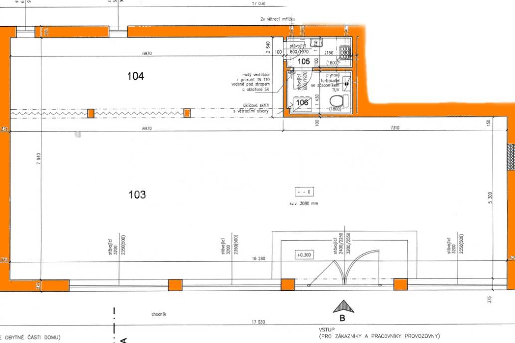 Pronájem nebytového prostoru, 126,60 m2, ul. Bělohorská 2336/243, P-6 Břevnov