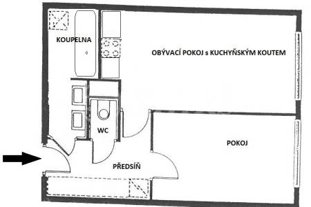 Pronájem bytu 2+kk, OV, 43m2, ul. Pavrovského 2557/16, Praha 5 - Stodůlky