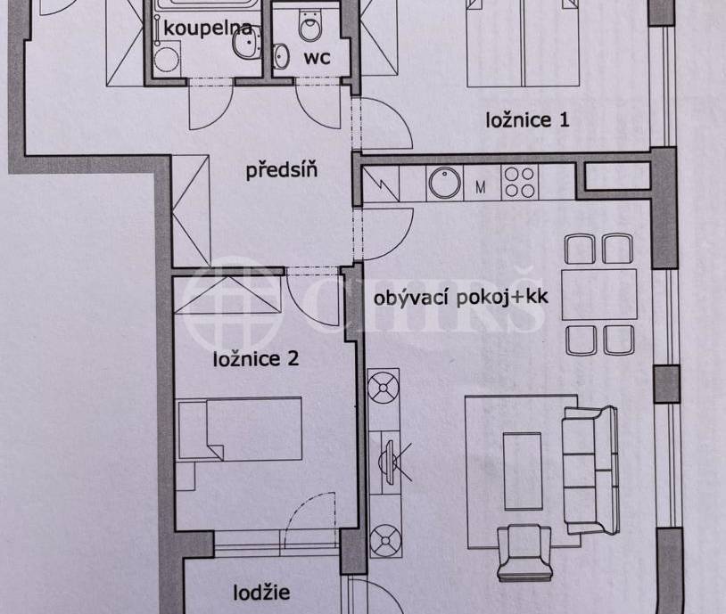 Pronájem bytu 3+kk s lodžií, OV, 81m2, ul. Nárožní 2787/7a, Praha 5 - Stodůlky