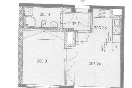 Pronájem bytu 2+kk s garážovým stáním, OV, 37m2, ul. Karla IV. 1130, Praha západ - Horoměřice  