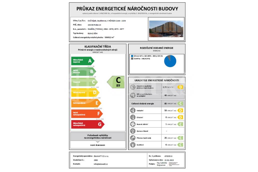 Prodej bytu 3+kk, OV, 106 m2, ul. Seydlerova 2150/5, Praha 5 - Nové Butovice