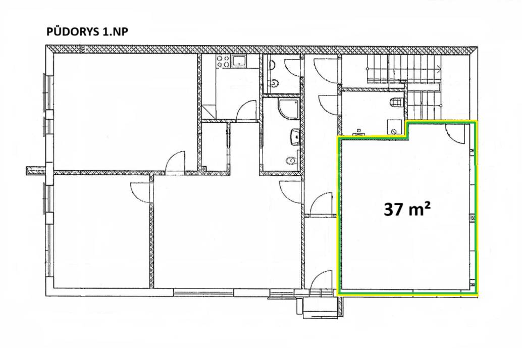 Pronájem kanceláře, OV, 20m2, ul. Armády 2793/26, Praha 5 - Stodůlky