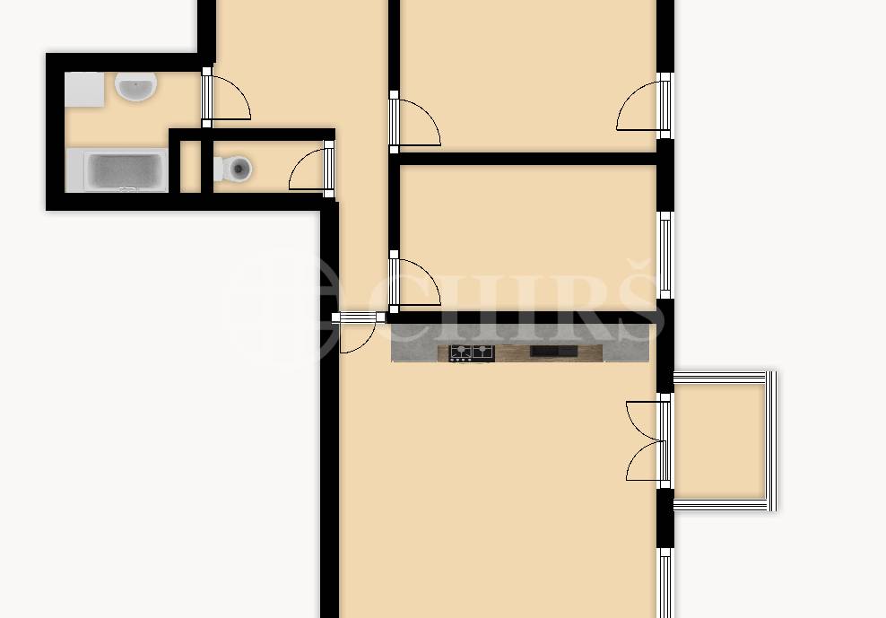Prodej bytu 3+kk s balkonem, OV, 74m2, ul. U Kamýku 1001/6, Praha 4 - Kamýk