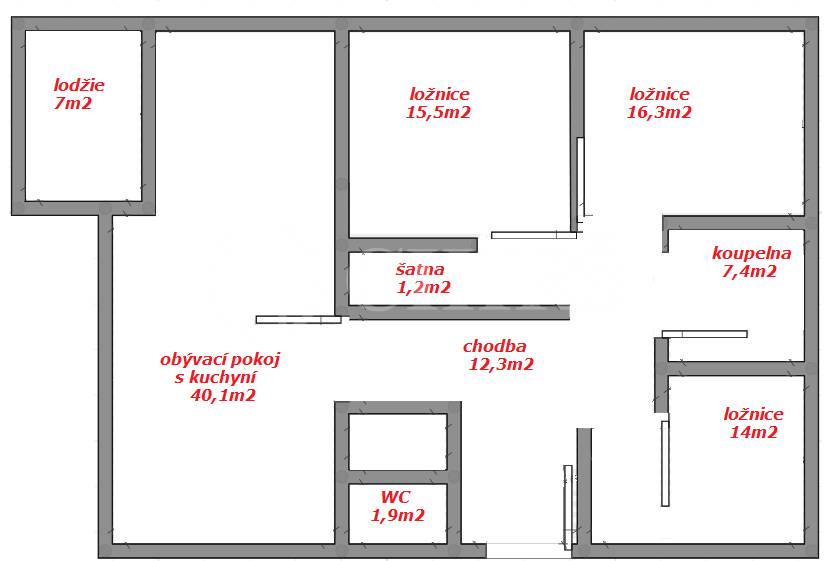Prodej bytu 4+kk s balkonem a 2x garážovým stáním, OV, 113m2, ul. Za Zámečkem 746/5a, Praha 5 - Jinonice