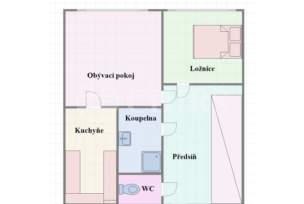 Prodej bytu 2+kk, 45 m2, OV, ul. Ciolkovského, P6- Ruzyně 