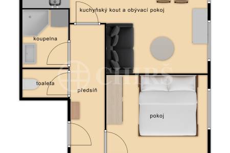 Prodej bytu 3+kk s balkonem, OV, 68m2, Apartmány Hrdlička, Slapy