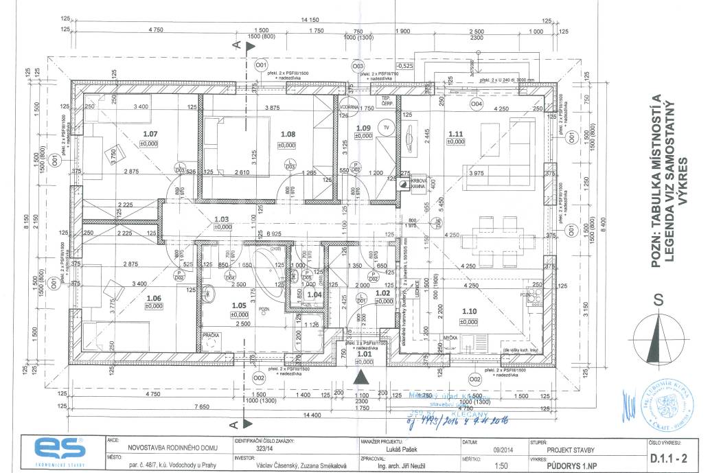 Prodej rodinného domu 4+kk, OV, 100m2, ul. Luční, Vodochody, Praha-východ