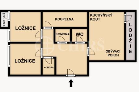 Pronájem bytu 3+kk s lodžií a balkonem, OV, 85m2, ul. Břežánecká 832/3, Praha 5 - Jinonice
