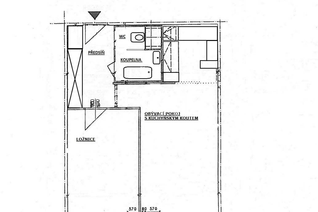 Pronájem bytu 2+kk, OV, 45m2, ul. Bašteckého 2543/14, Praha 5 - Stodůlky