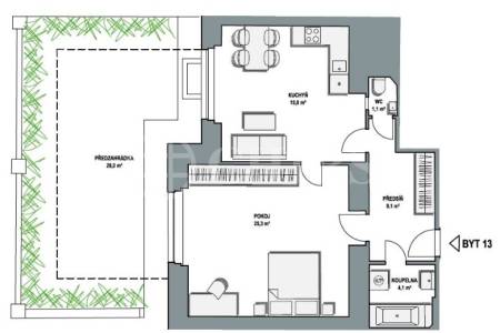 Prodej bytu 2+kk/Z, OV, 93,4 m², ul. Zemědělská 1576/10, Praha 6-Dejvice