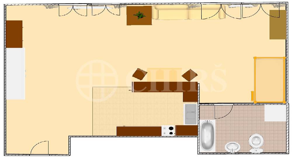 Prodej bytu 1+kk, OV, 40 m2, ul. Novovysočanská 219/19, Praha 9 - Vysočany