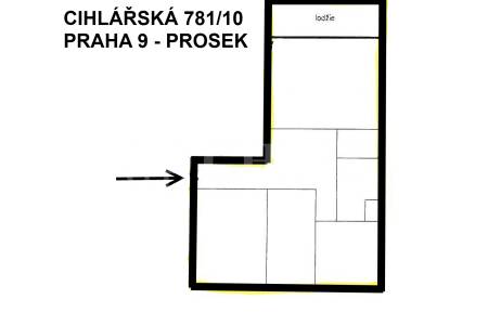 Prodej bytu 3+1/L, OV, 77 m2, ul. Cihlářská 781/10, Praha 9 - Prosek