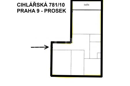 Prodej bytu 3+1/L, OV, 77 m2, ul. Cihlářská 781/10, Praha 9 - Prosek