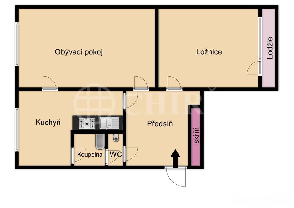 Prodej bytu 2+1 s lodžií, OV, 71 m2, Nedašovská 336/24, Praha 5 – Zličín