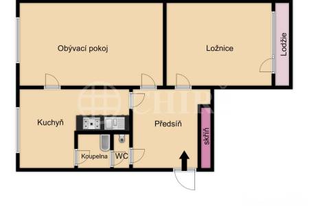 Prodej bytu 2+1 s lodžií, OV, 63 m2, Nedašovská 336/24, Praha 5 – Zličín